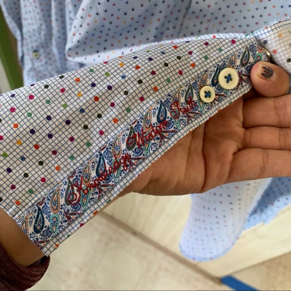 Robert Graham Knowledge Wisdom Truth shirt Multi Color 44 17.5 36/37 - Picture 6 of 10